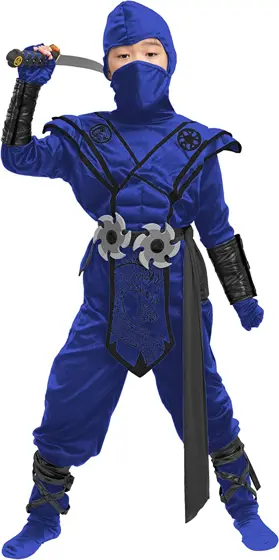 Disfraz de Ninja Dragón Azul para Niño