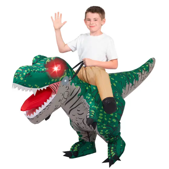 Disfraz Inflable Montando T-Rex con Ojos LED Infantil