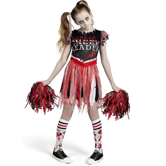 Disfraz de Porrista Zombie para Niña