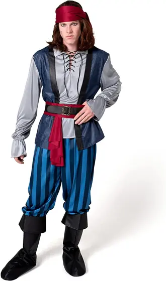Disfraz de Pirata Azul para Hombre