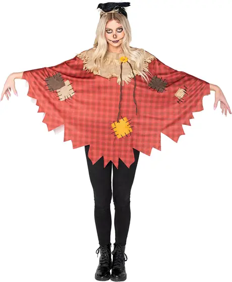 Disfraz Poncho de Espantapájaros para Mujer