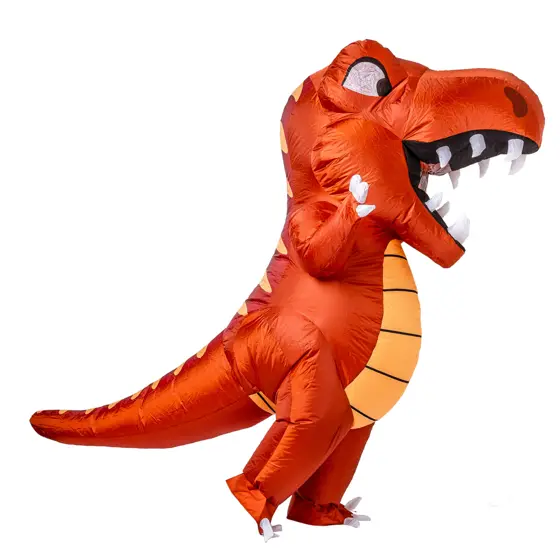 Disfraz Inflable de Dinosaurio Rojo Cuerpo Completo Infantil