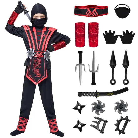 Disfraz de Ninja Rojo Cosplay Infantil