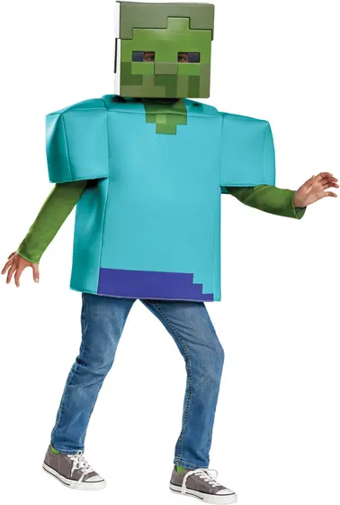 Disfraz Zombie Niño - Minecraft
