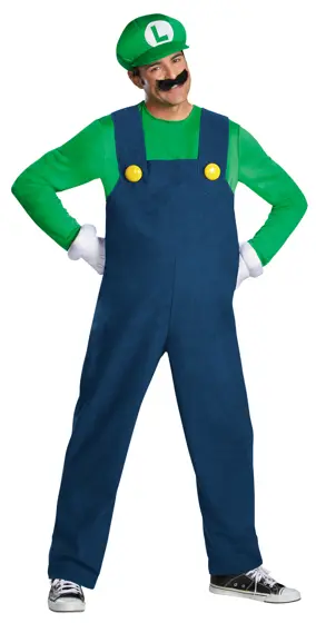 Disfraz Luigi Deluxe Hombre - Super Mario