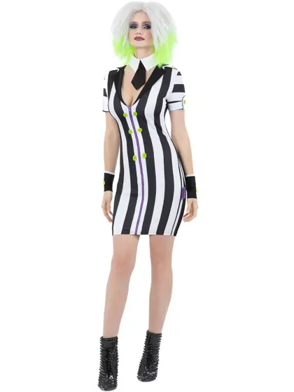 Disfraz Beetlejuice Vestido Mujer