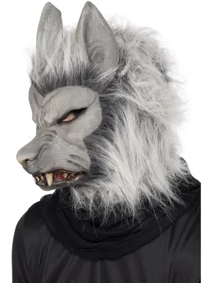 Máscara de Látex Hombre Lobo con Pelo