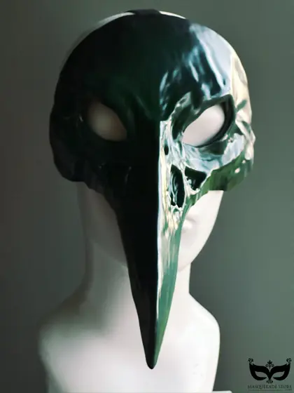 Máscara Calavera de Cuervo de la Peste Verde