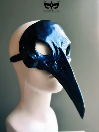 Máscara Calavera de Cuervo de la Peste Azul