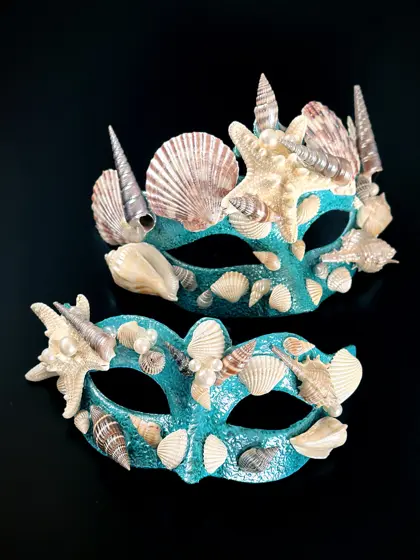 Máscaras Rey y Reina del Océano Turquesa