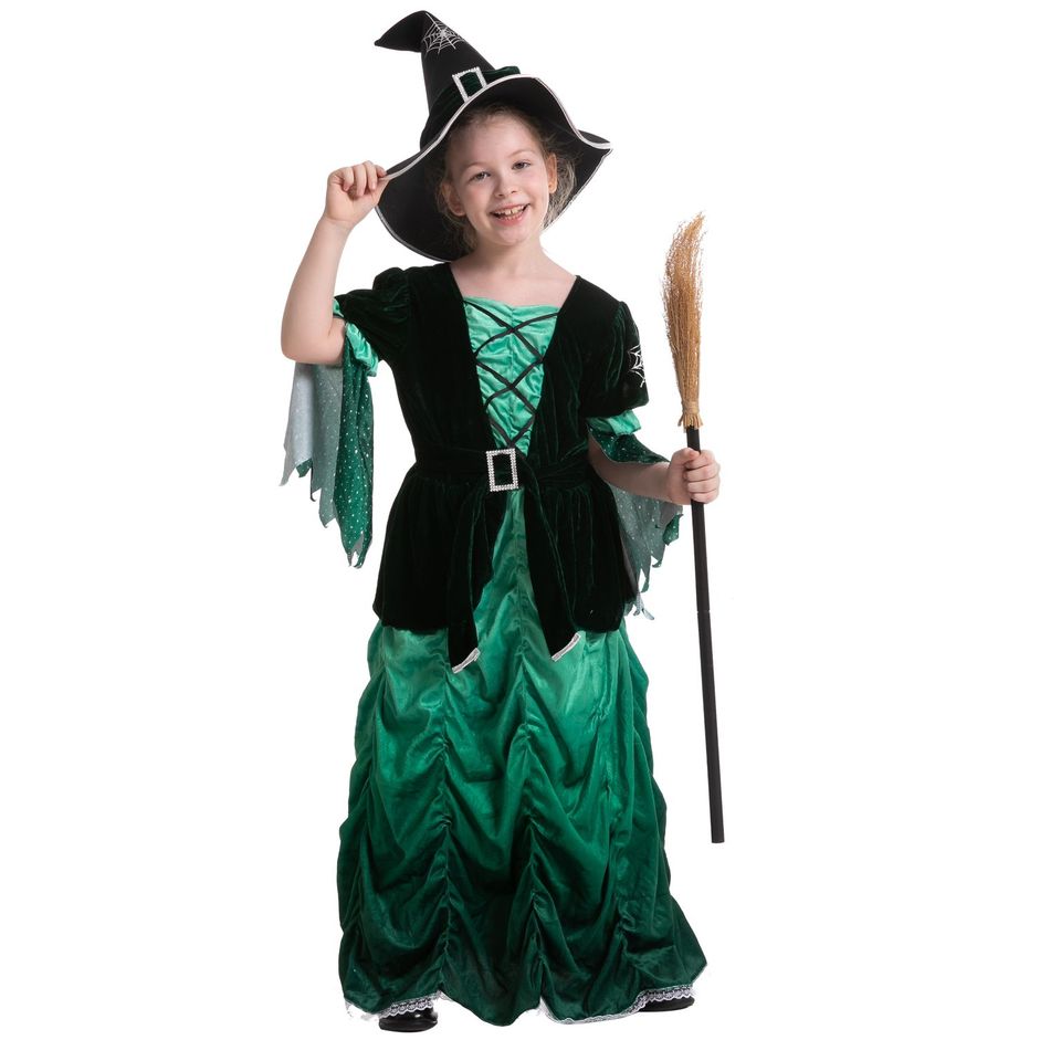 Disfraz de Bruja Verde Malvada para Niña, foto 1 de 12
