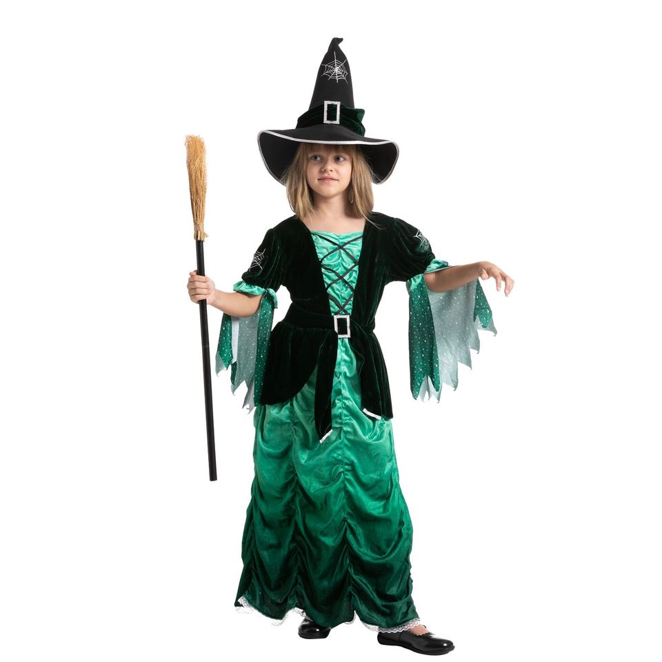 Disfraz de Bruja Verde Malvada para Niña, foto 2 de 12