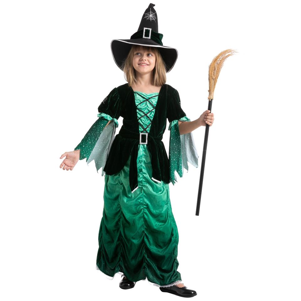 Disfraz de Bruja Verde Malvada para Niña, foto 11 de 12