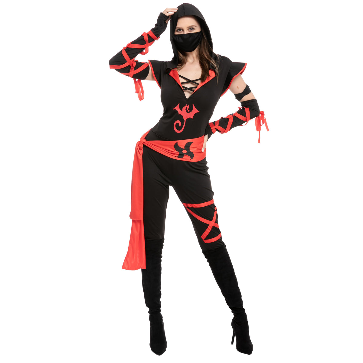 Disfraz de Ninja con Pantalón Largo para Mujer, foto 4 de 9
