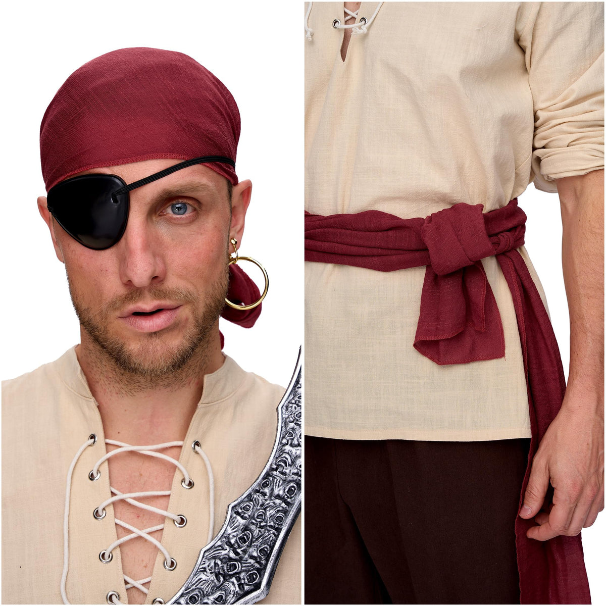 Disfraz de Pirata Vikingo Medieval para Adulto, foto 6 de 8