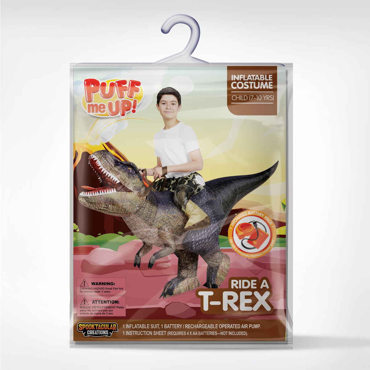 Disfraz Inflable de Dinosaurio Infantil, foto 6 de 8