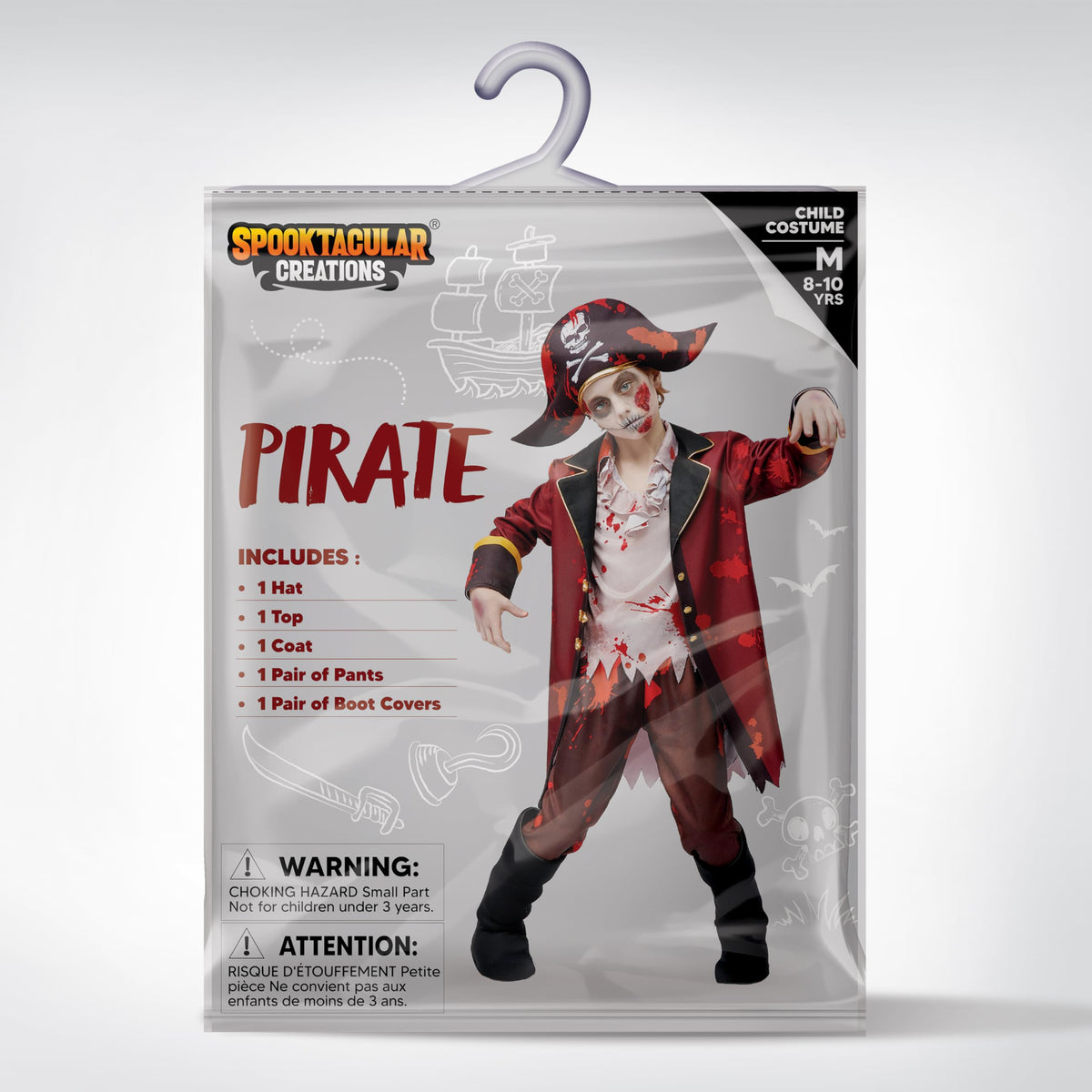 Disfraz de Pirata Zombie para Niño, foto 6 de 8