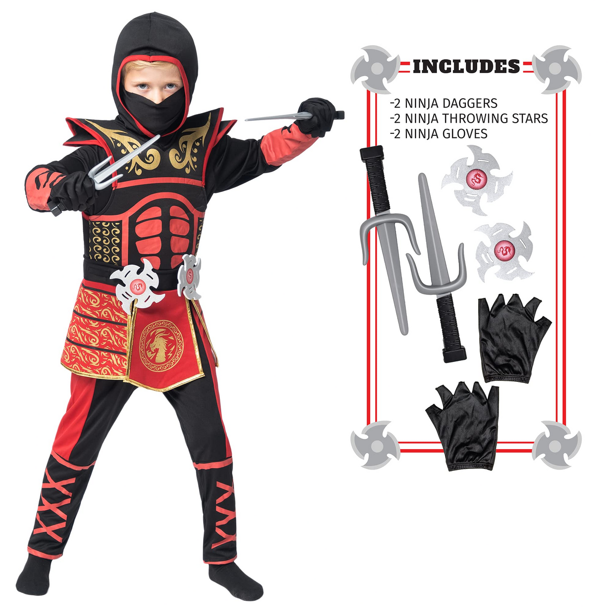 Disfraz de Ninja Escarlata para Niño, foto 8 de 8