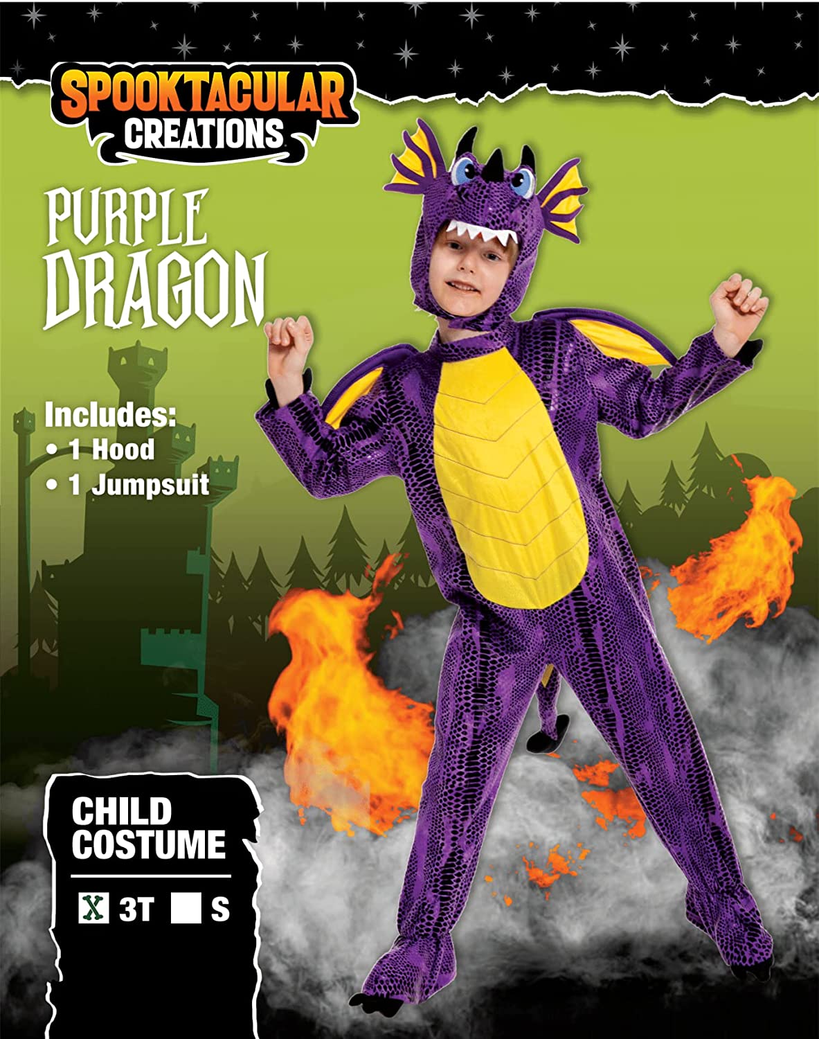 Disfraz de Dragón Morado Infantil, foto 4 de 8