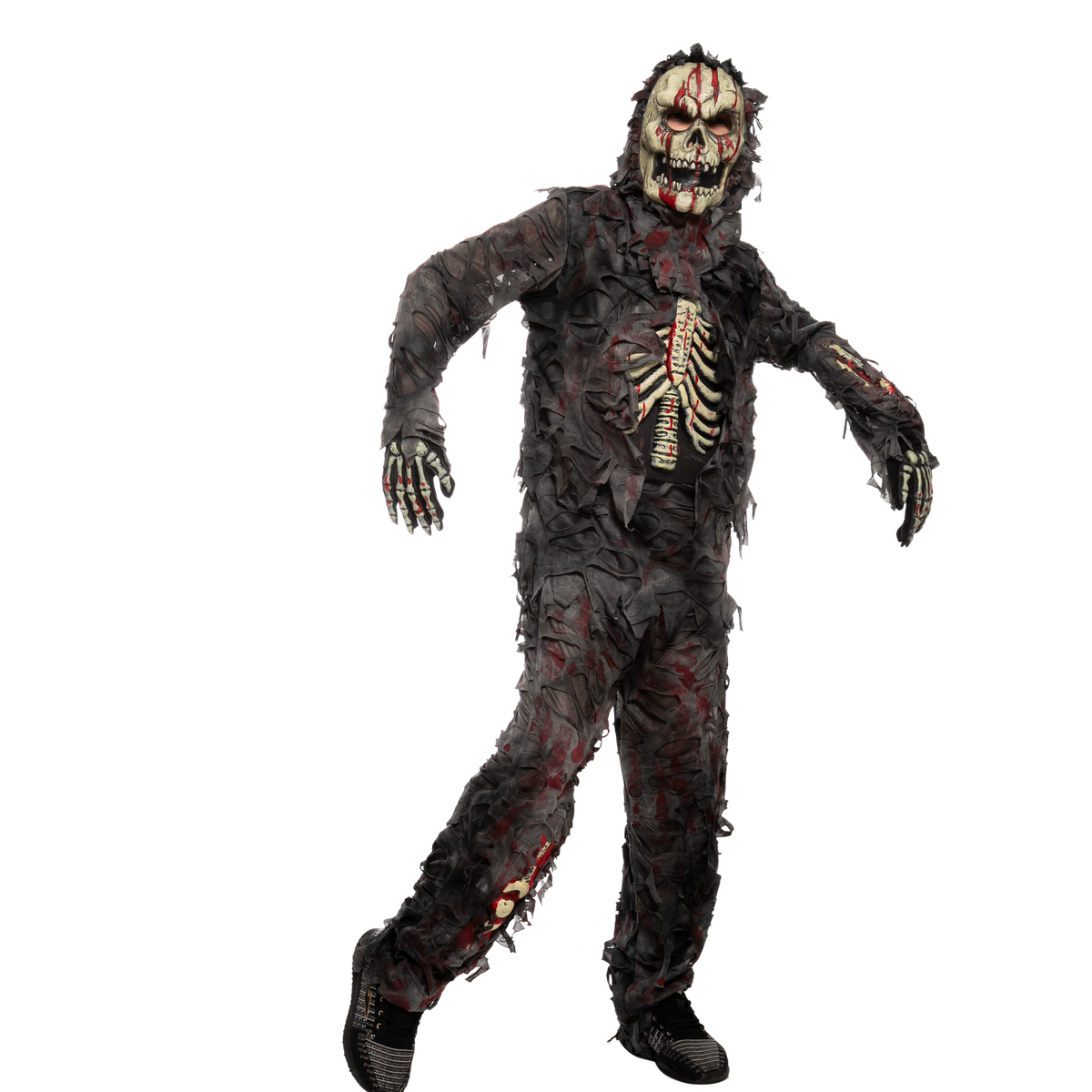 Disfraz de Zombie Negro Aterrador Infantil, foto 4 de 8