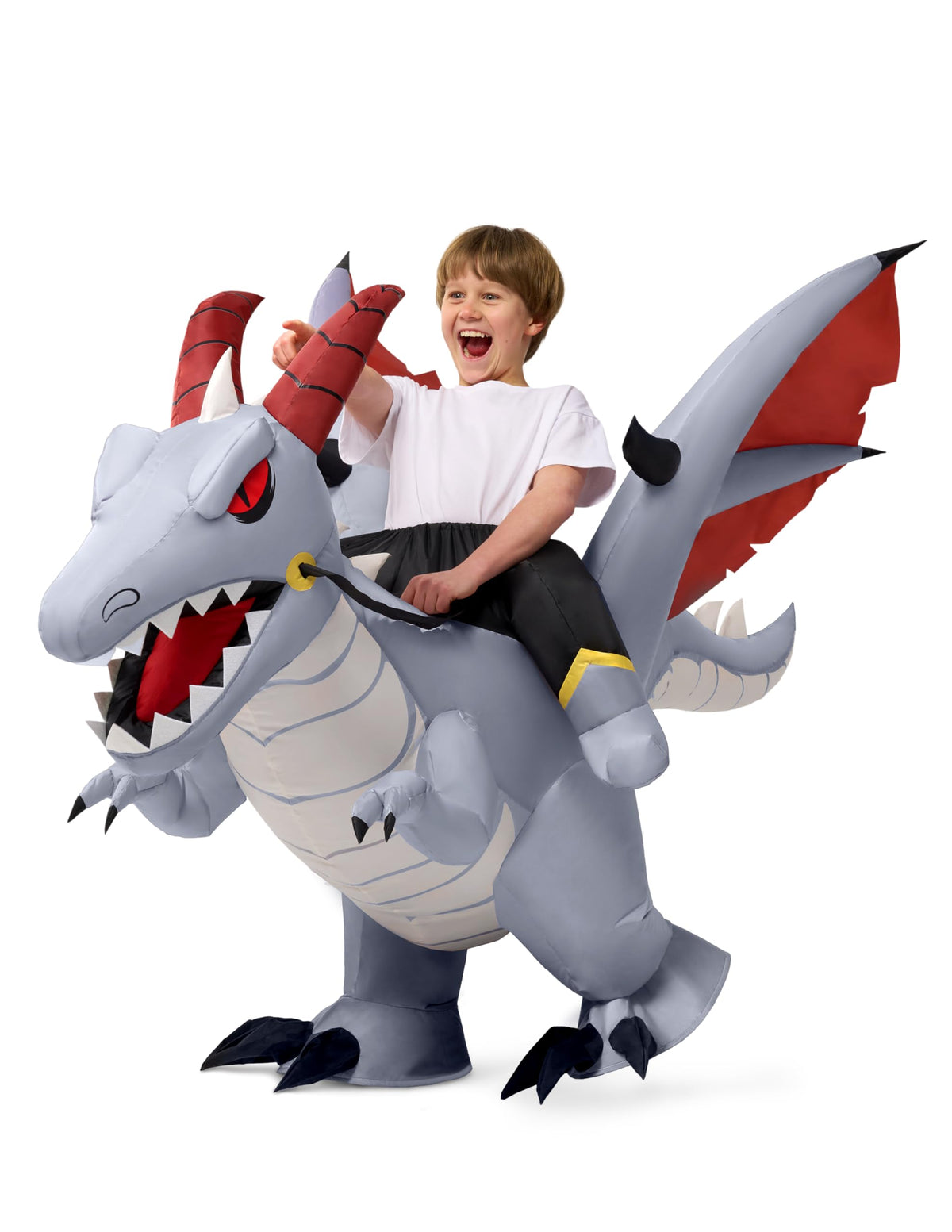 Disfraz Inflable Montando Dragón 60" Infantil, foto 1 de 7