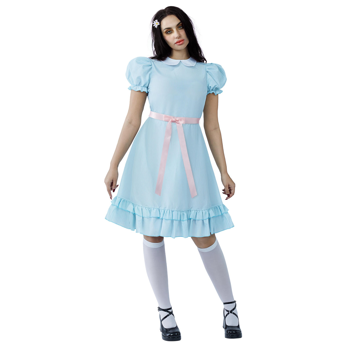 Disfraz Vestido de Muñeca Siniestra Azul para Mujer, foto 7 de 7