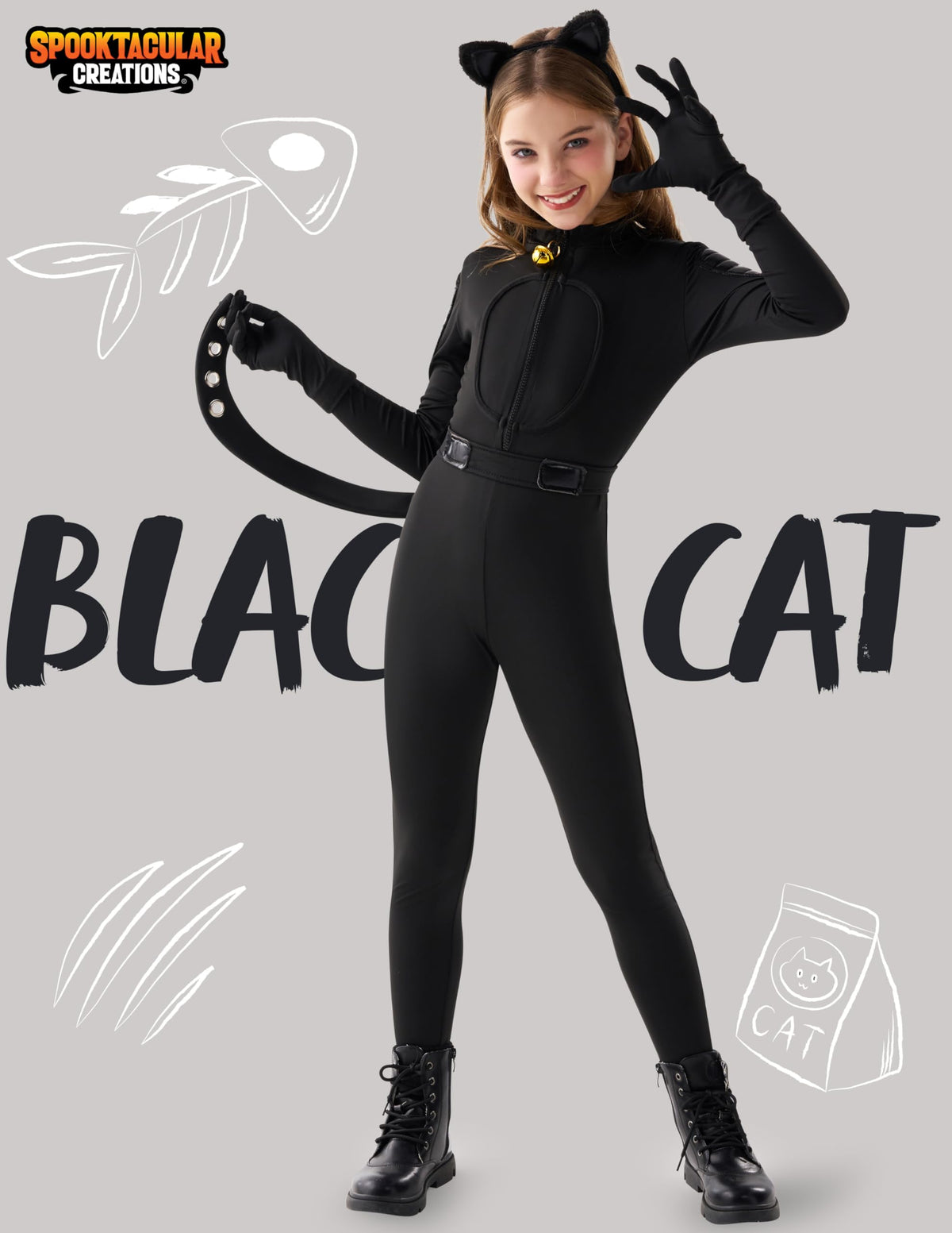 Disfraz de Gato Negro para Niña, foto 2 de 7