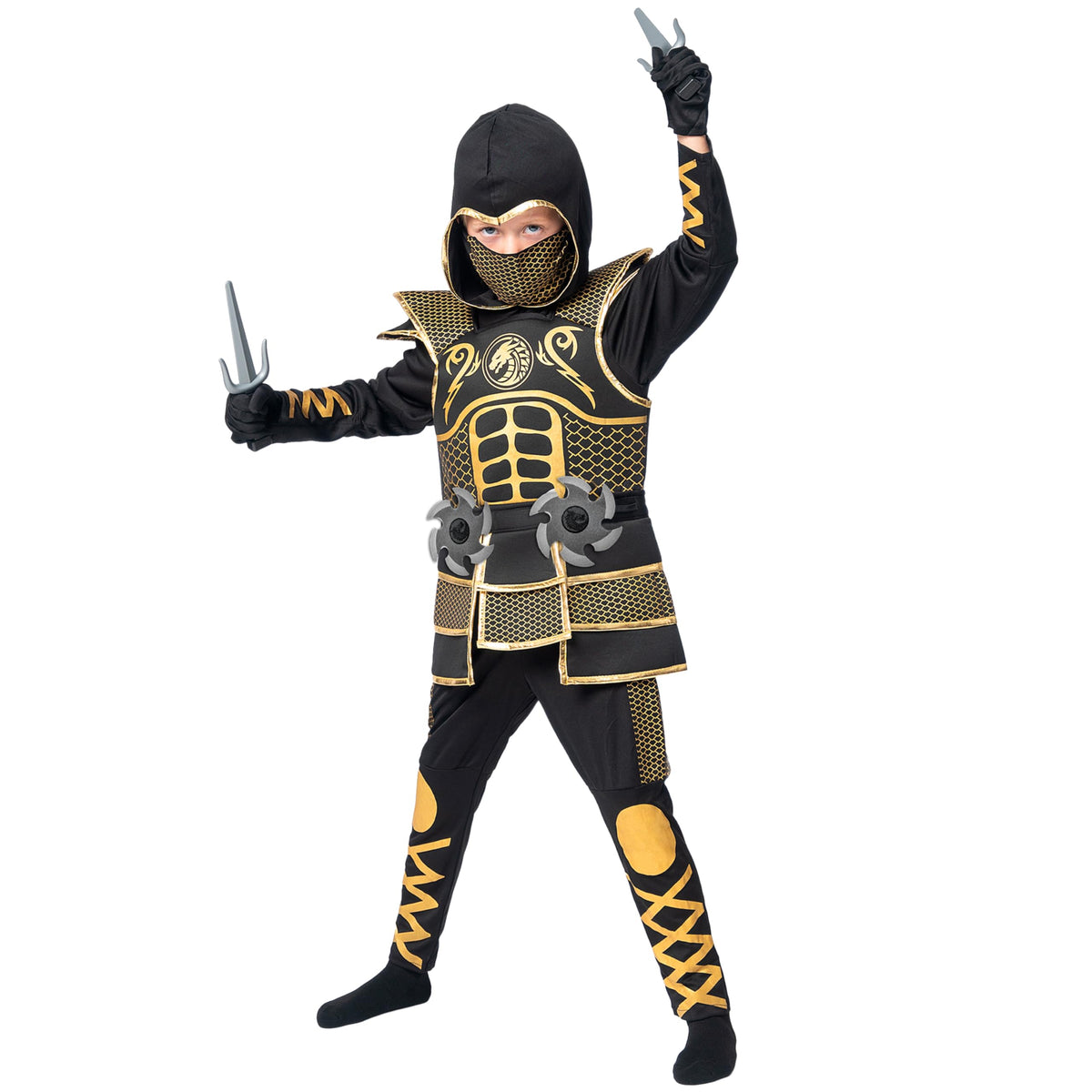 Disfraz de Ninja Dorado para Niño, foto 4 de 7