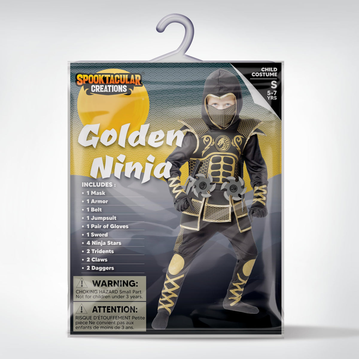 Disfraz de Ninja Dorado para Niño, foto 6 de 7