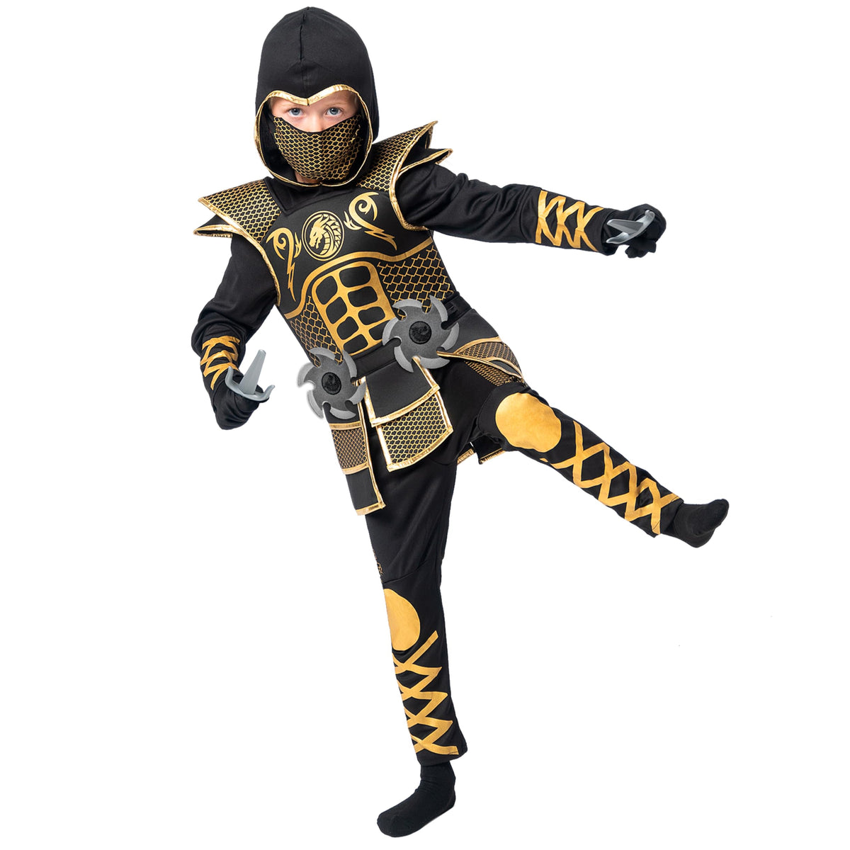 Disfraz de Ninja Dorado para Niño, foto 7 de 7