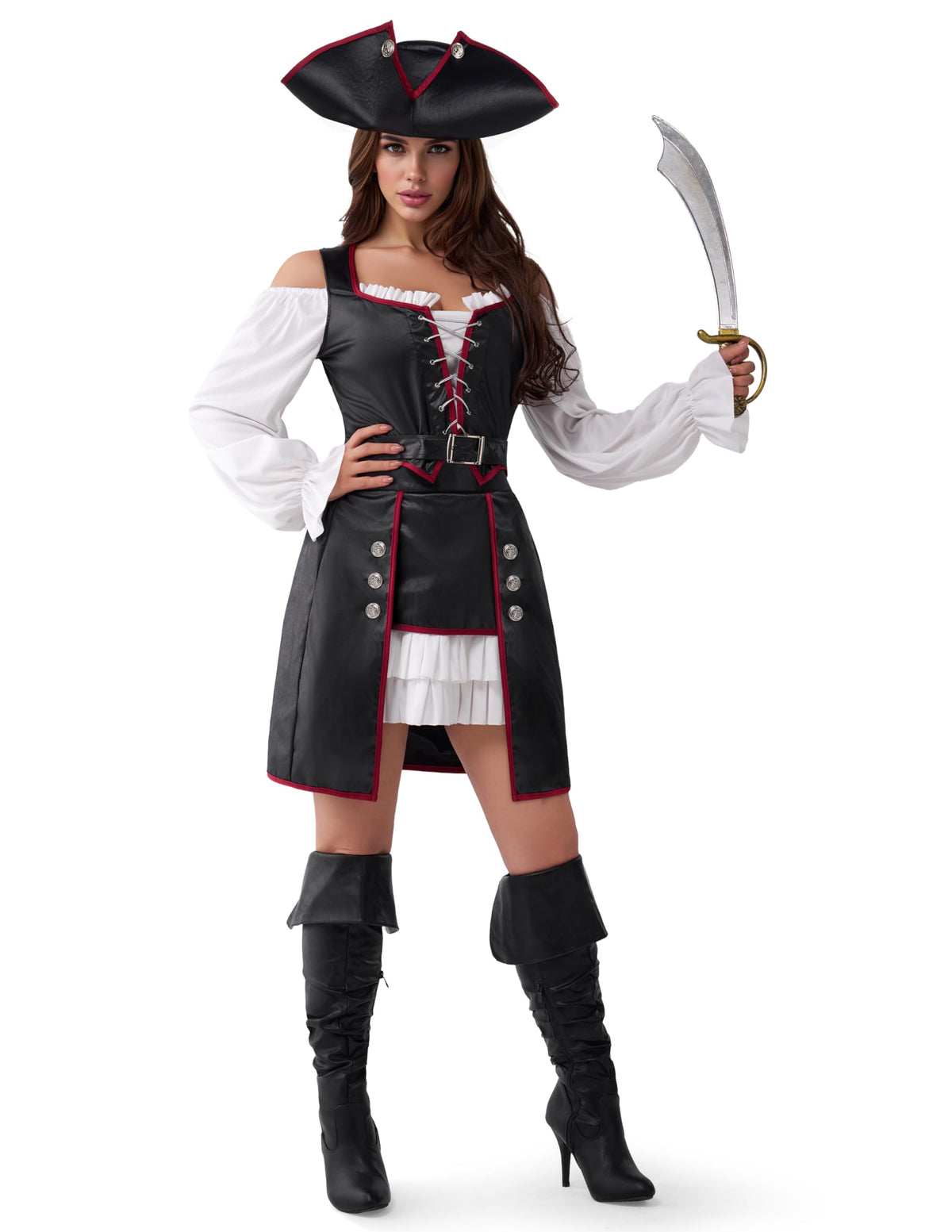 Disfraz Vestido de Pirata para Mujer, foto 4 de 7