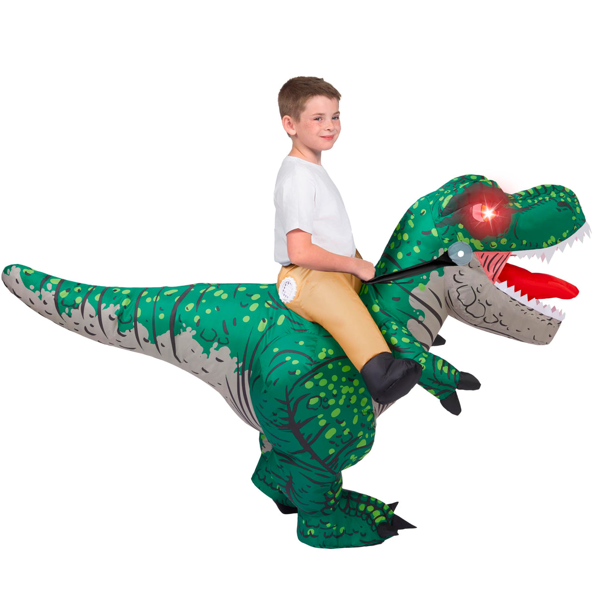 Disfraz Inflable Montando T-Rex con Ojos LED Infantil, foto 3 de 7