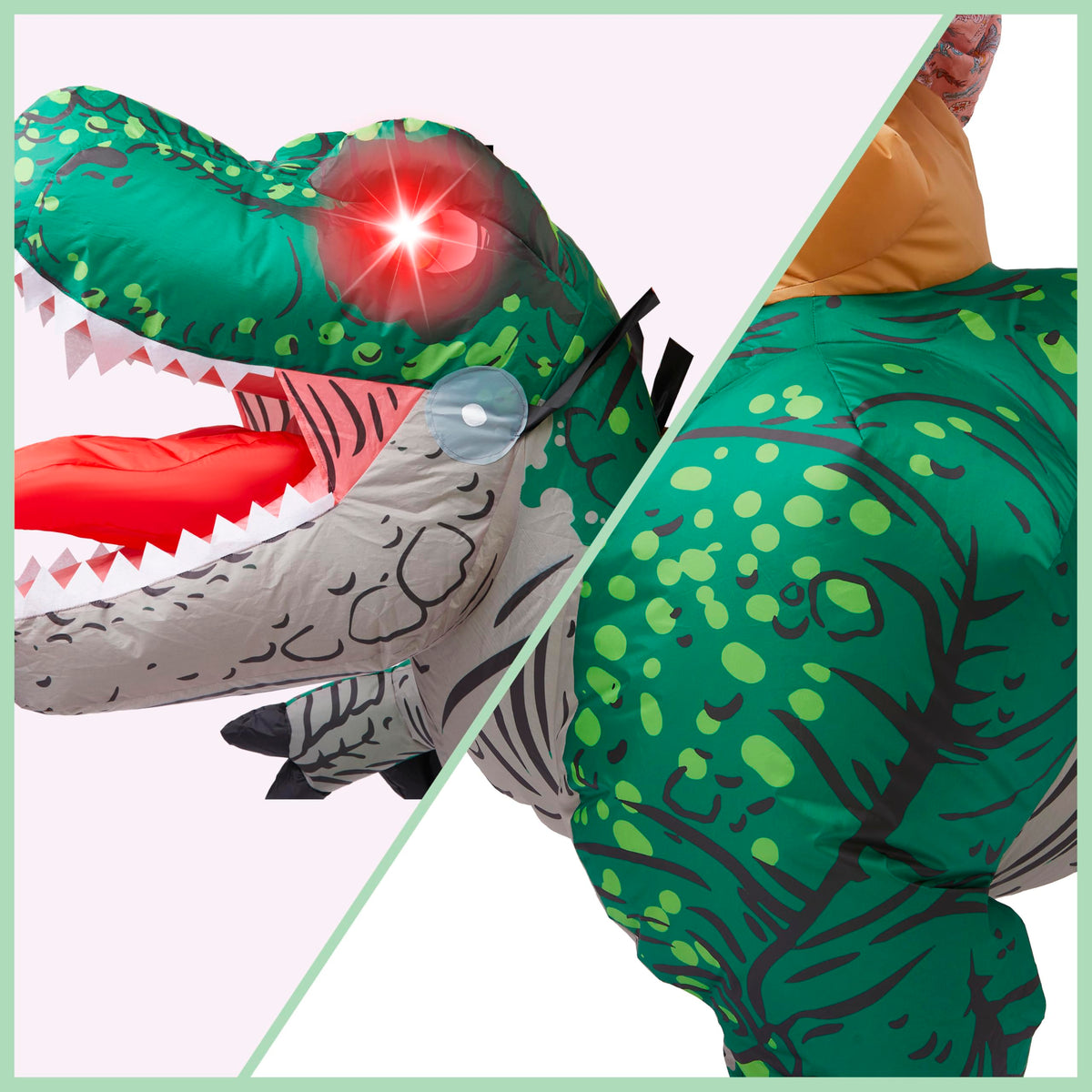 Disfraz Inflable Montando T-Rex con Ojos LED Infantil, foto 4 de 7