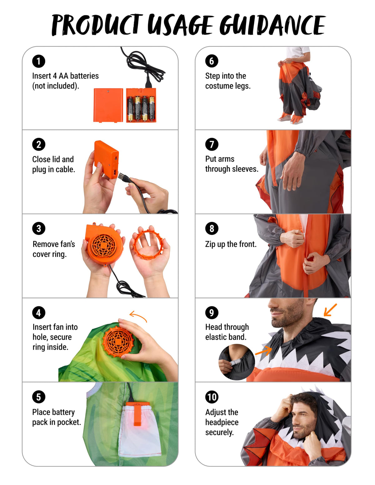 Disfraz Inflable de Gato Esqueleto con Ojos LED para Adulto, foto 4 de 7