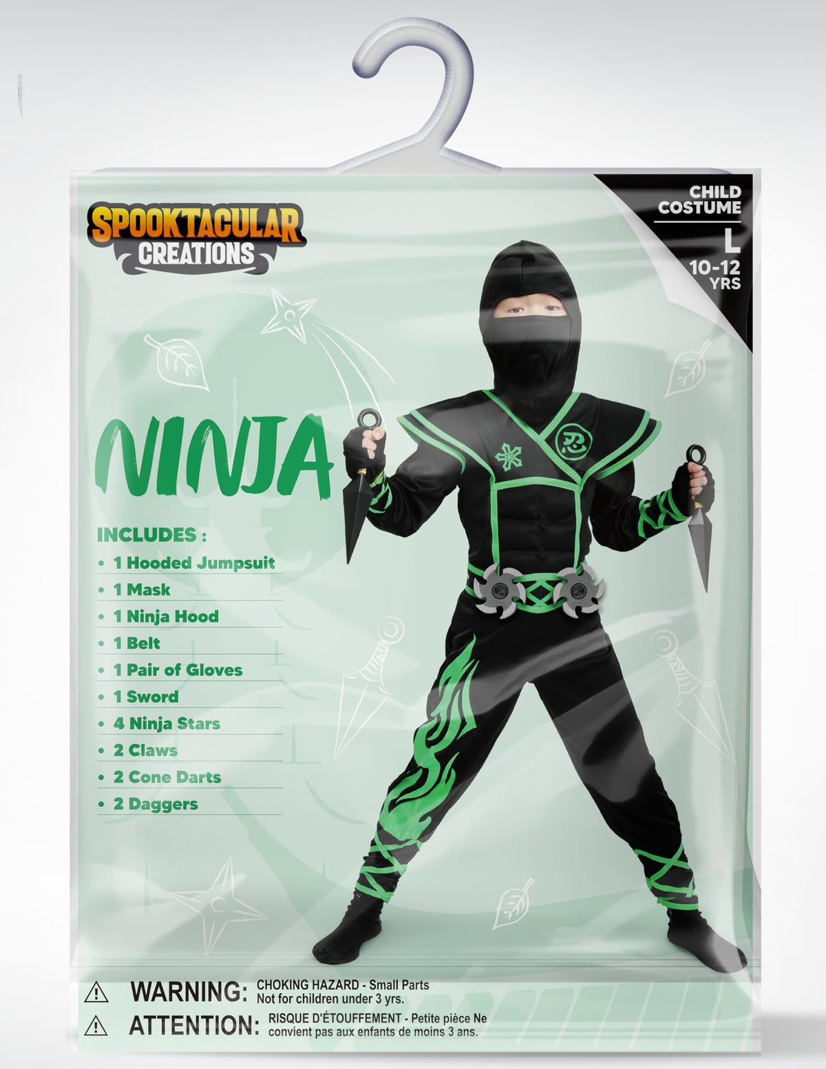 Disfraz de Ninja Verde Infantil, foto 6 de 7