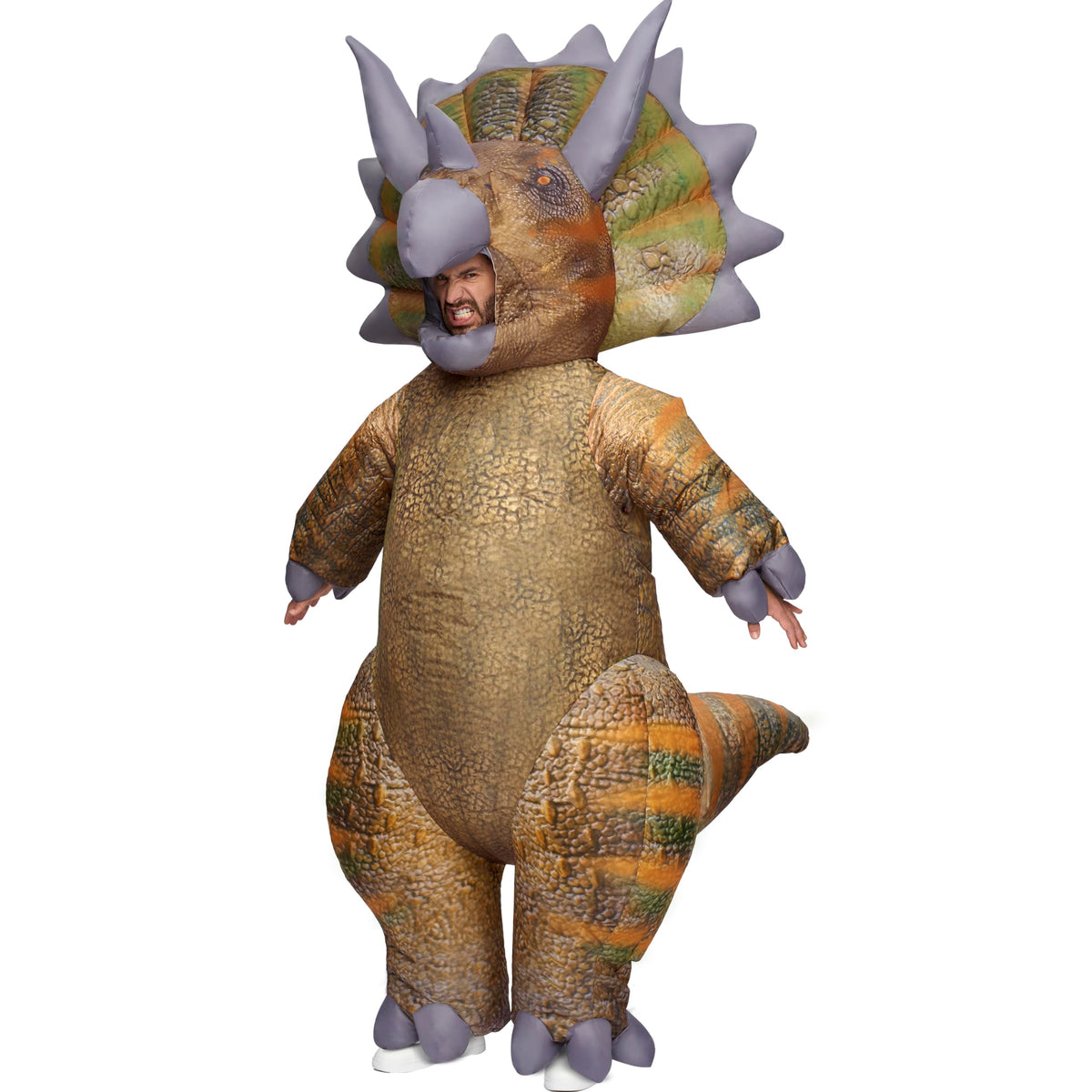 Disfraz Inflable de Triceratops Realista, foto 1 de 7