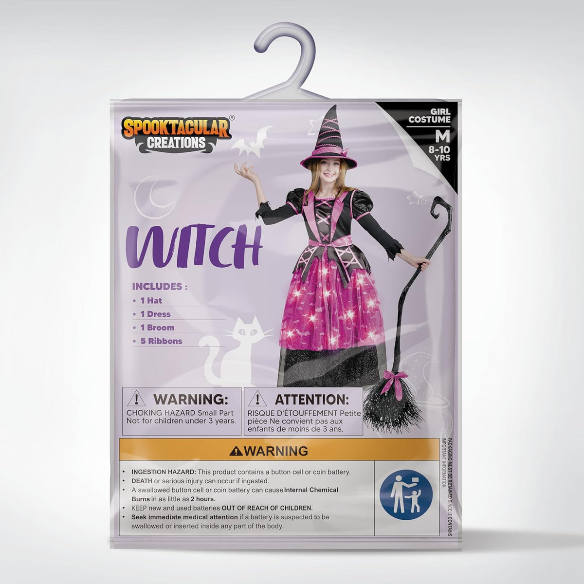 Disfraz de Bruja Rosa Infantil, foto 6 de 7