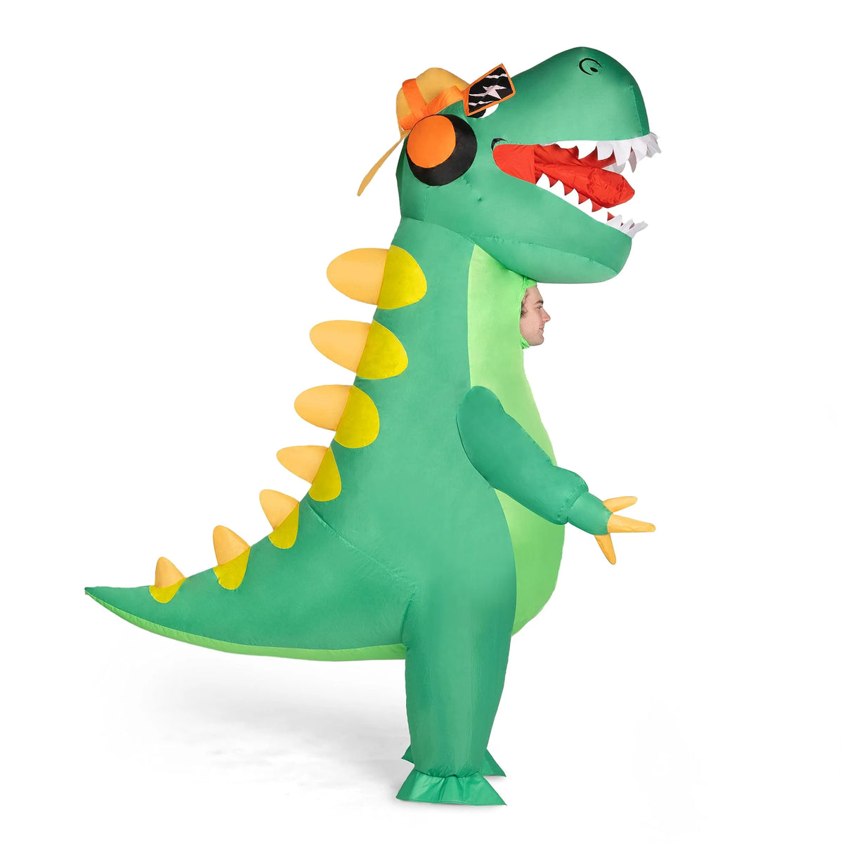 Disfraz Inflable de T-Rex Verde Cuerpo Completo, foto 1 de 7