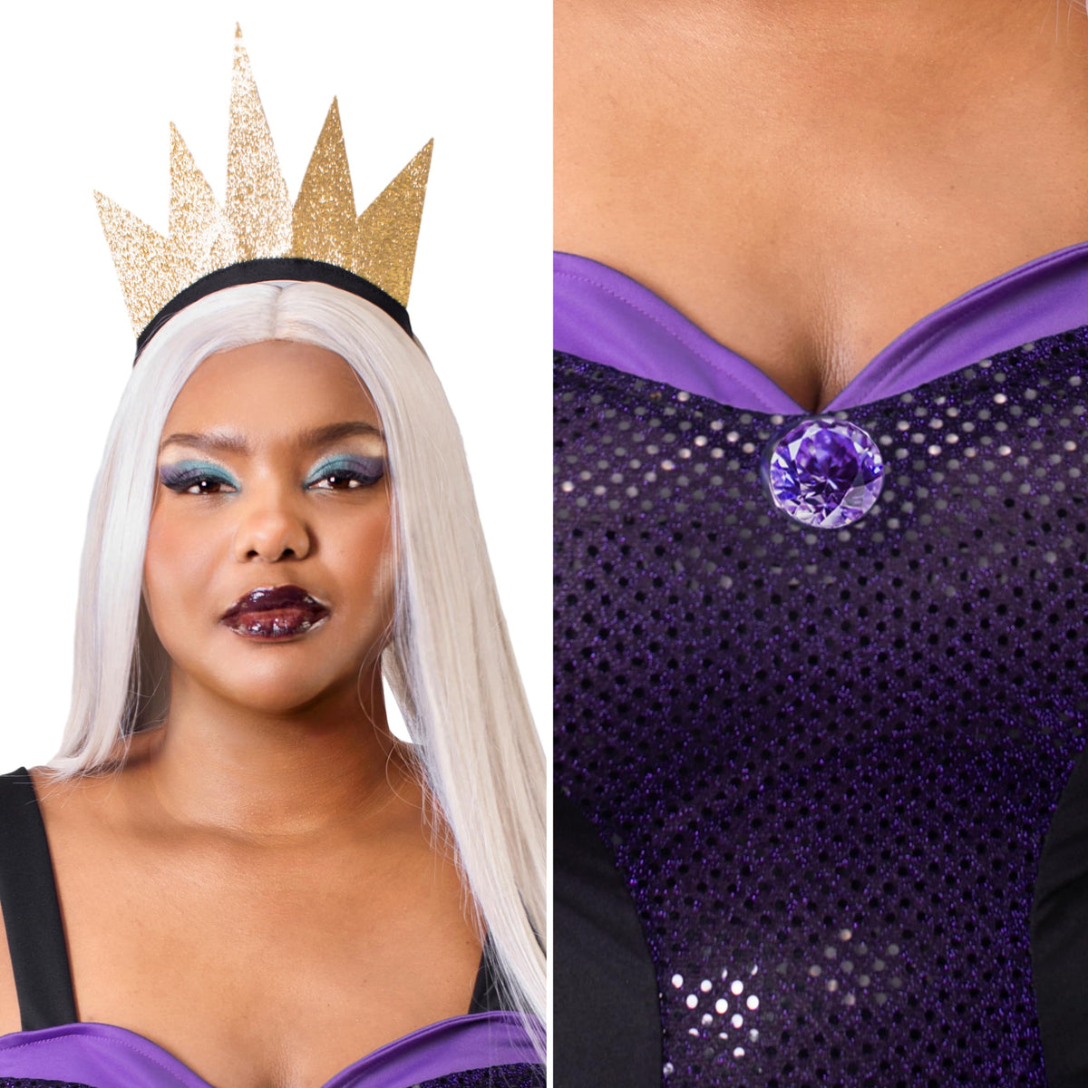 Set Disfraz de Bruja del Mar Negro y Morado para Mujer, foto 5 de 7
