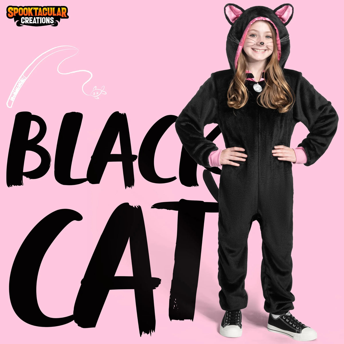 Enterizo de Gato Negro con Capucha Infantil, foto 2 de 7