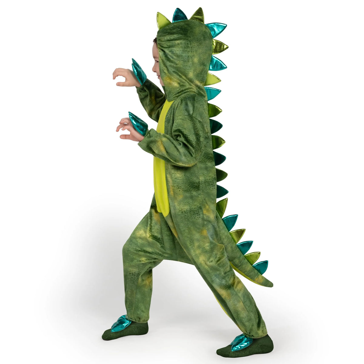 Enterizo de T-Rex Verde Brillante Infantil, foto 3 de 7