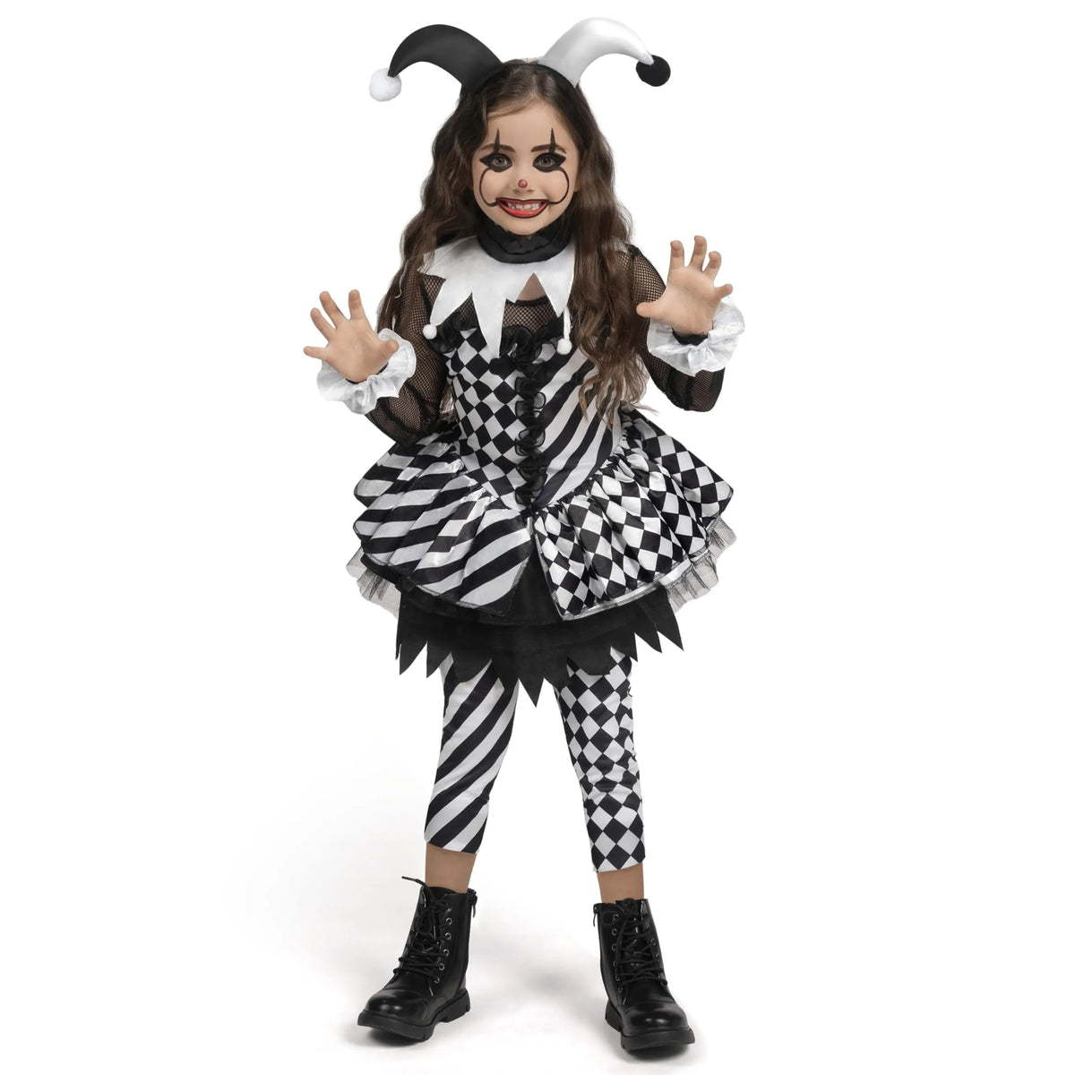 Disfraz Vestido de Payasa Malvada para Niña, foto 1 de 7