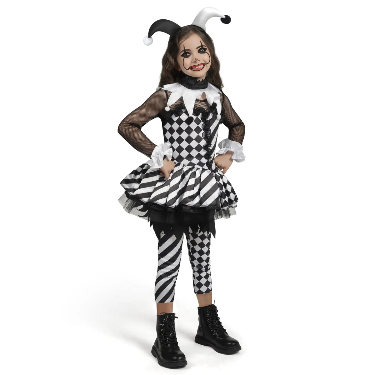 Disfraz Vestido de Payasa Malvada para Niña, foto 4 de 7