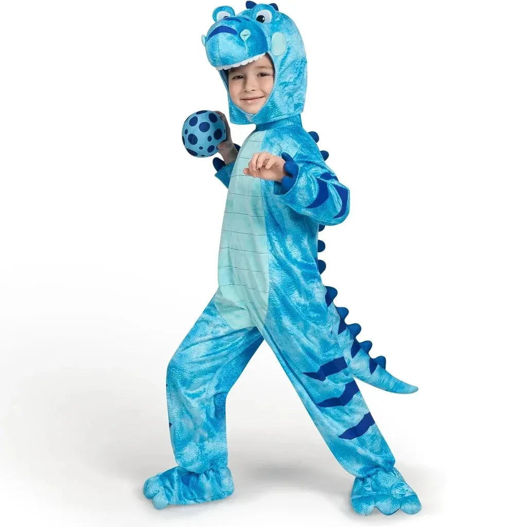 Disfraz de T-Rex Realista Azul, foto 1 de 7
