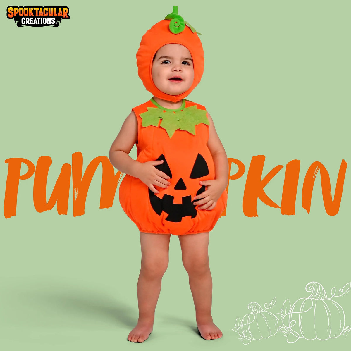 Disfraz de Calabaza con Capucha para Niños Pequeños, foto 2 de 7