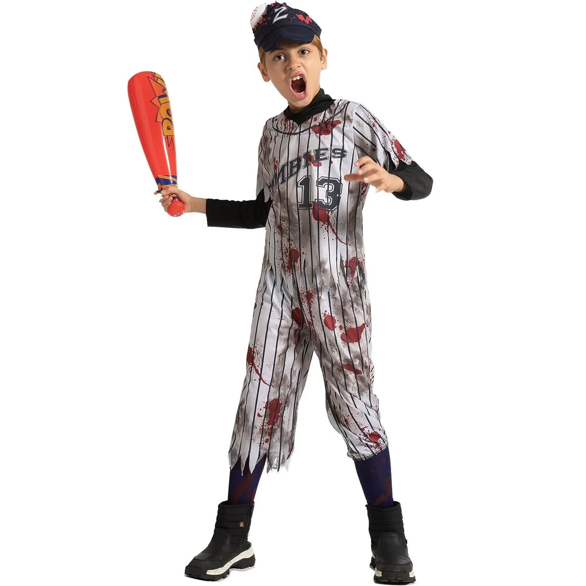 Disfraz de Beisbolista Zombie para Niño, foto 3 de 7