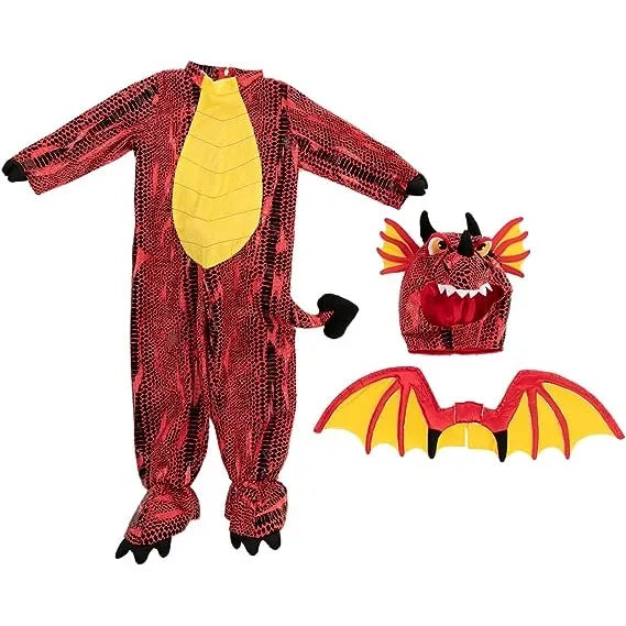Disfraz de Dragón Rojo para Niños Pequeños, foto 2 de 7