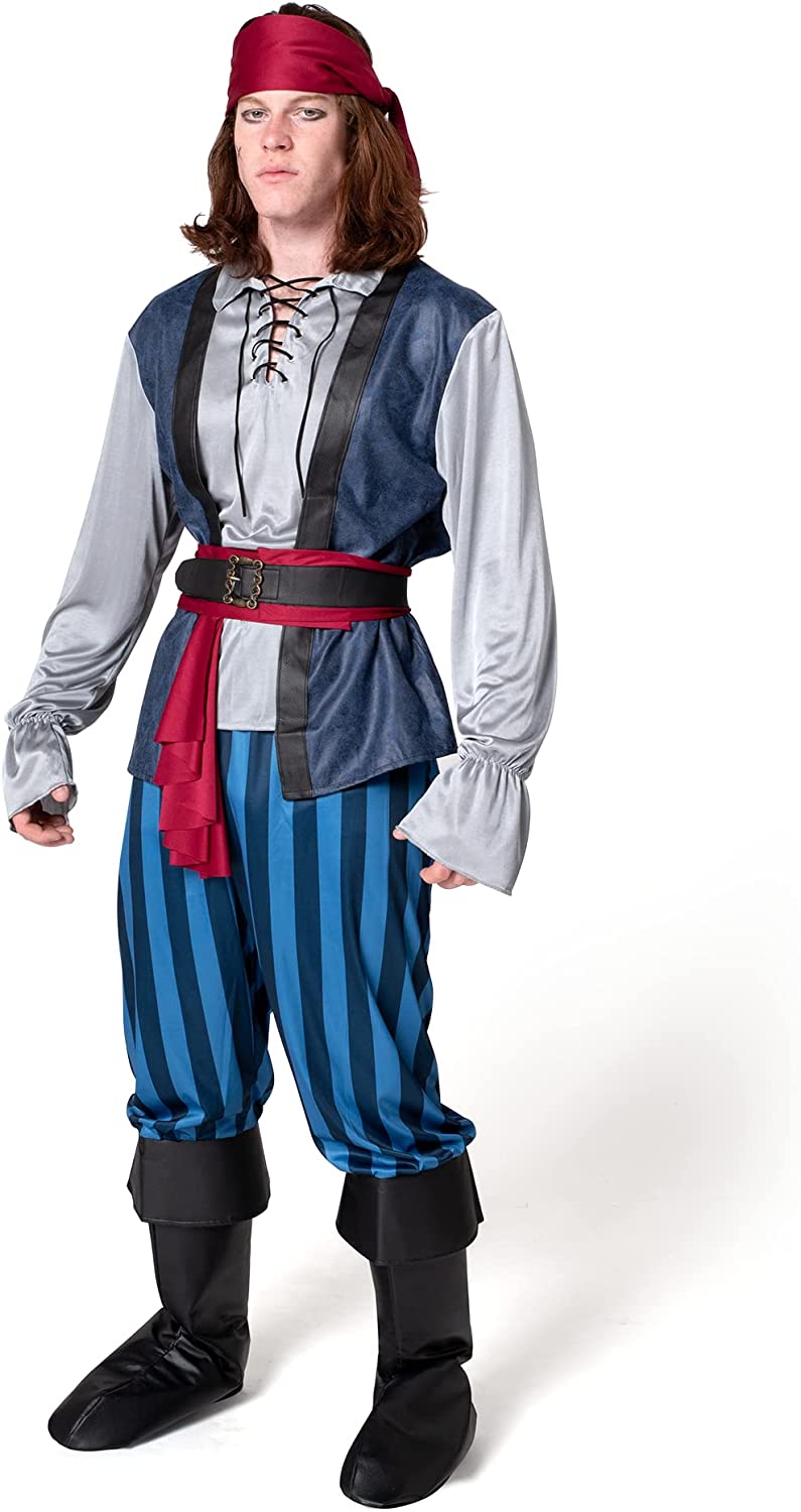 Disfraz de Pirata Azul para Hombre, foto 2 de 7