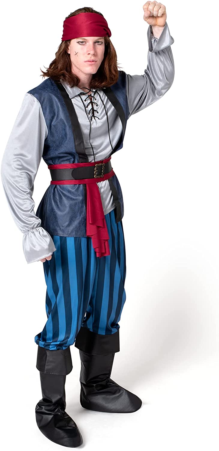 Disfraz de Pirata Azul para Hombre, foto 3 de 7