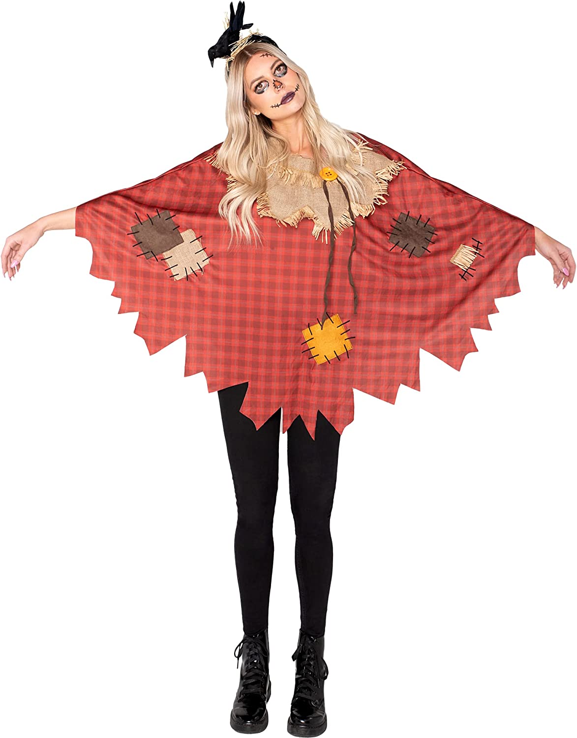 Disfraz Poncho de Espantapájaros para Mujer, foto 6 de 7